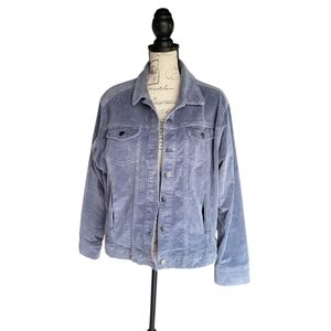 Cactus + Pearl Blue Corduroy Trucker Jacket Stretch XL